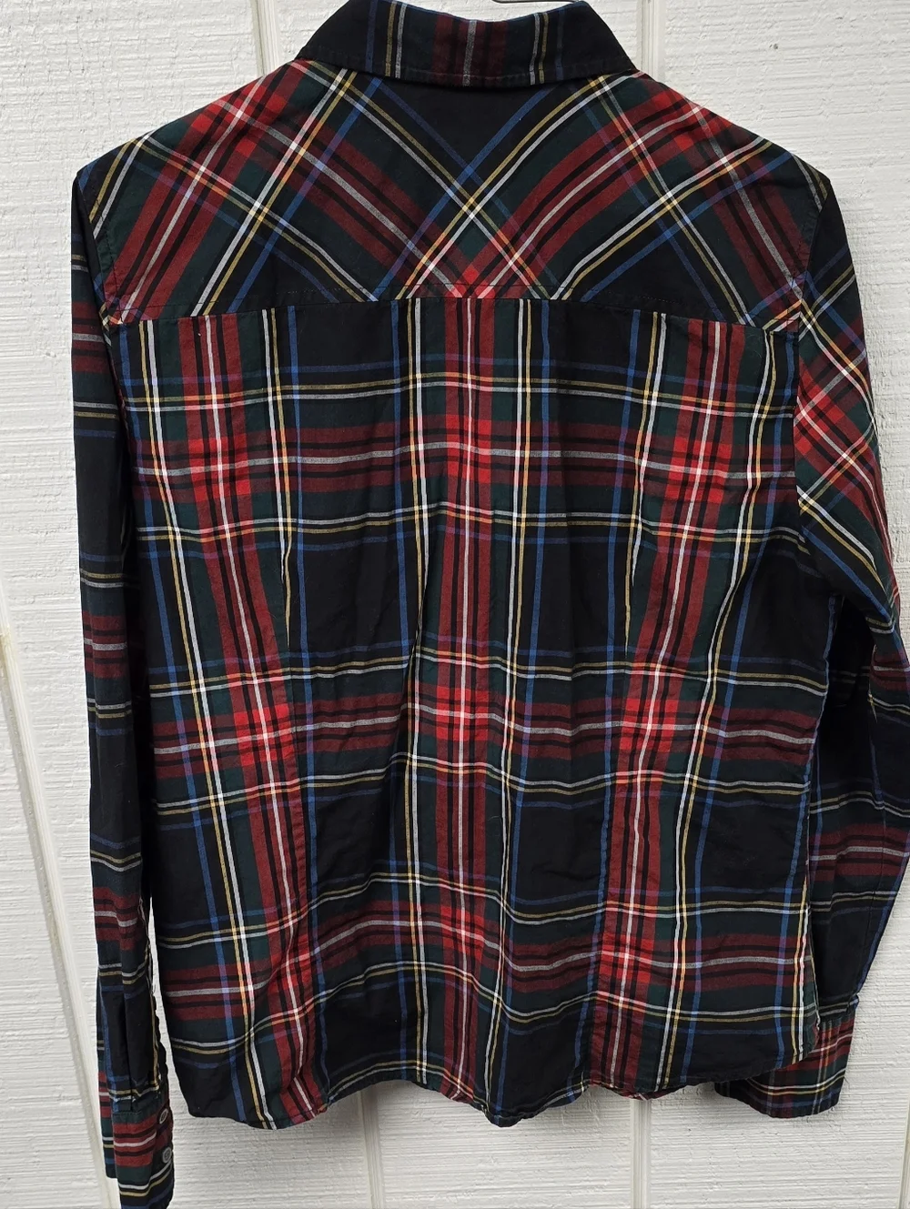 J. Crew Perfect Shirt Stewart Tartan Plaid Red Green Button Down 12 Preppy